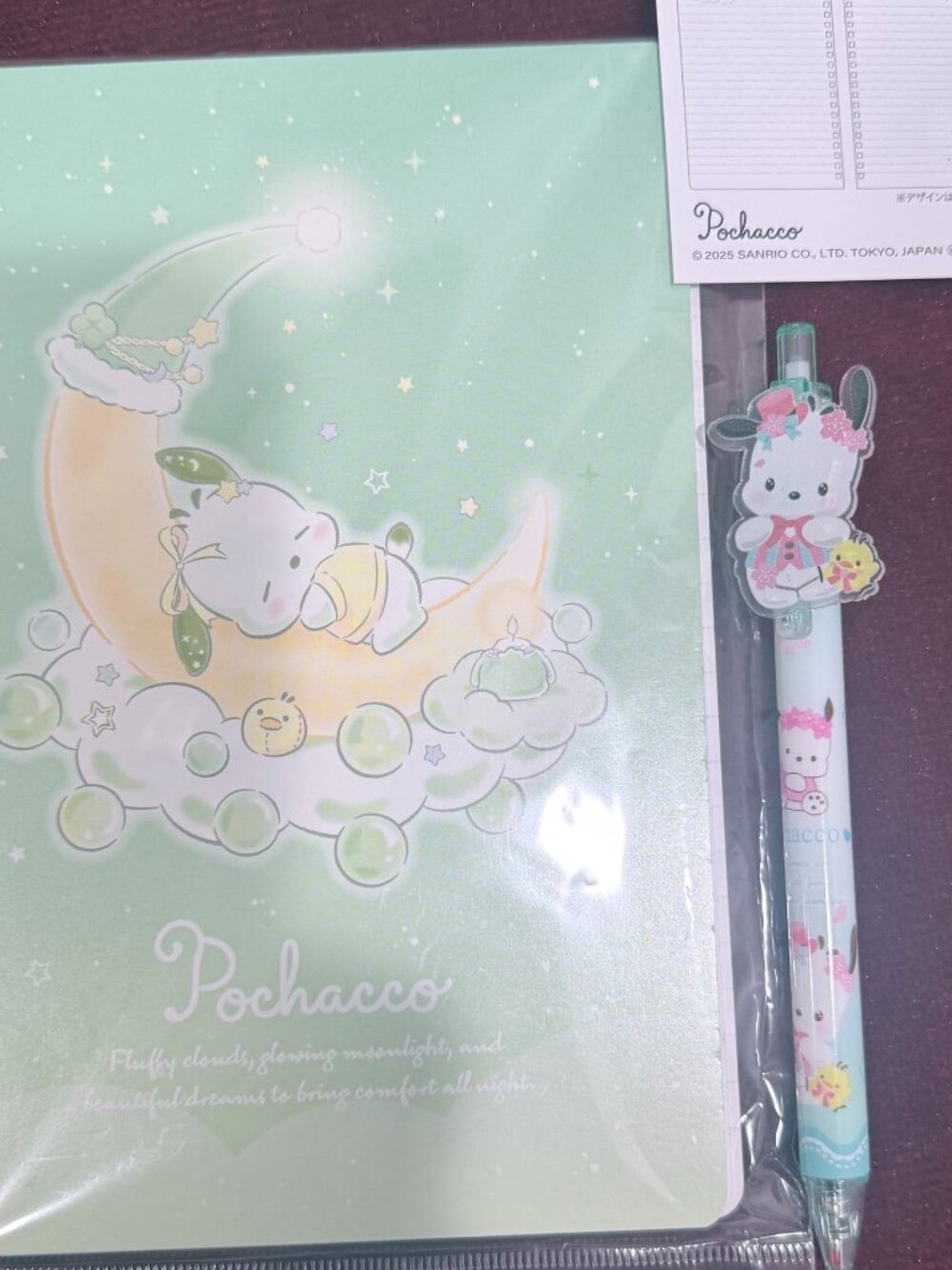Sanrio Pochacco Notebook/Journal & Pen Japan Exclusive 60 Page Kawaii Memo Book - Picture 4 of 5